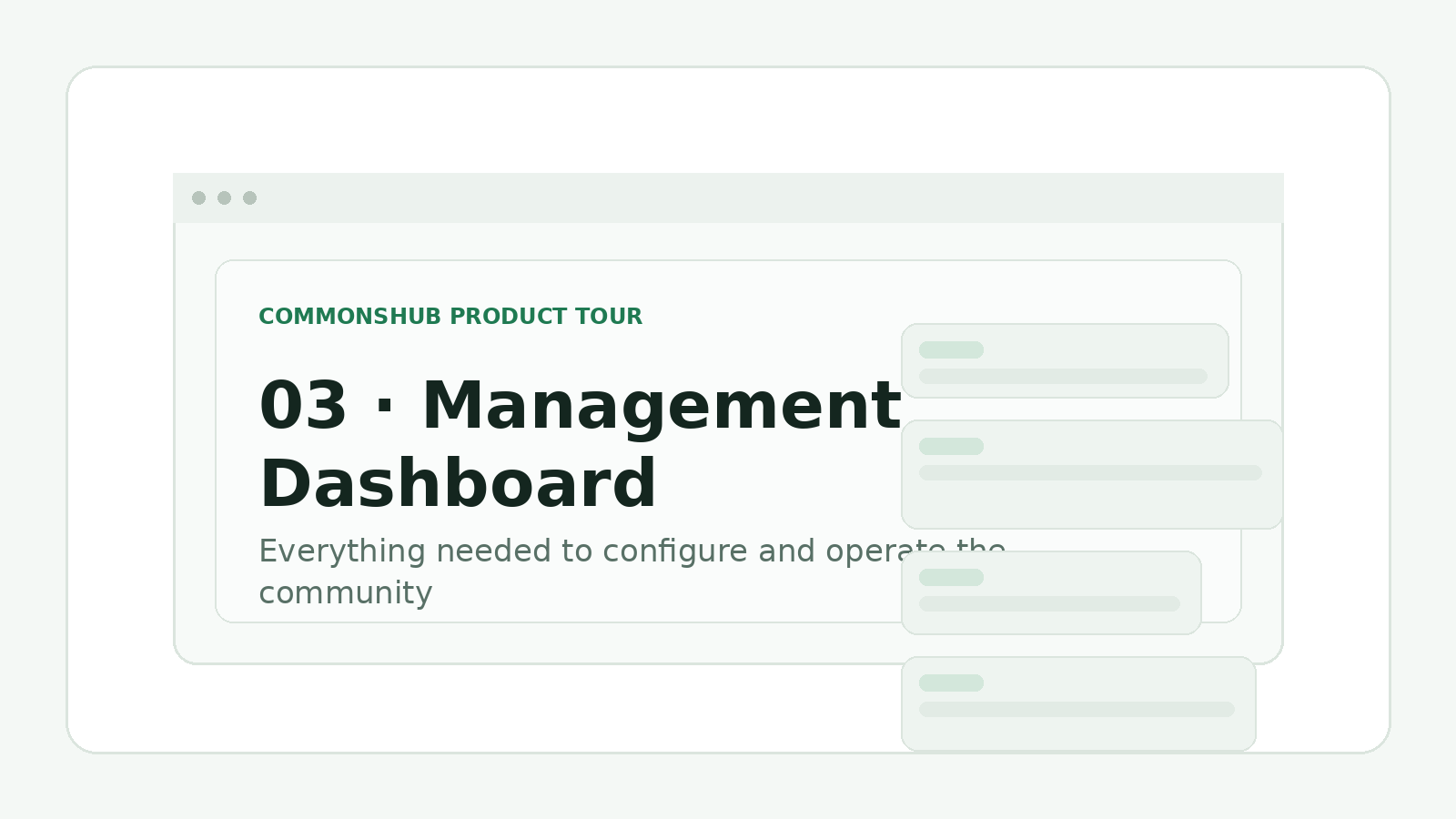 Placeholder for the Commonshub management dashboard