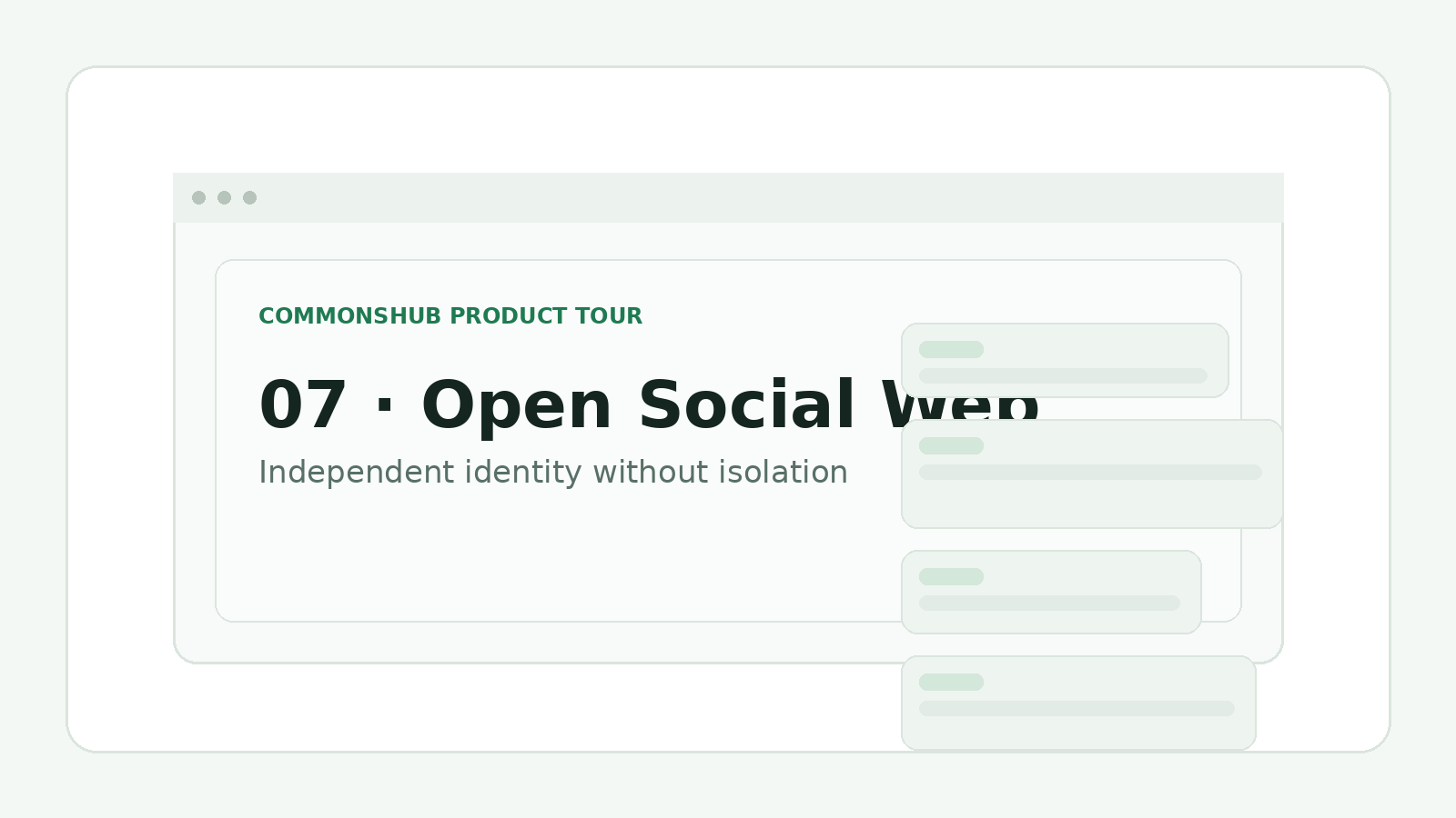 Placeholder showing a Commonshub community connected to the open social web